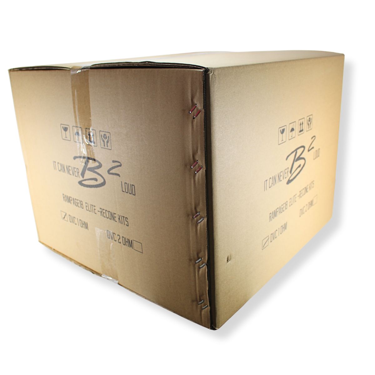 B2 Audio Rampage 18" Re-cone Kit Drop 2-Ohm 4" Coil Carbon Fiber