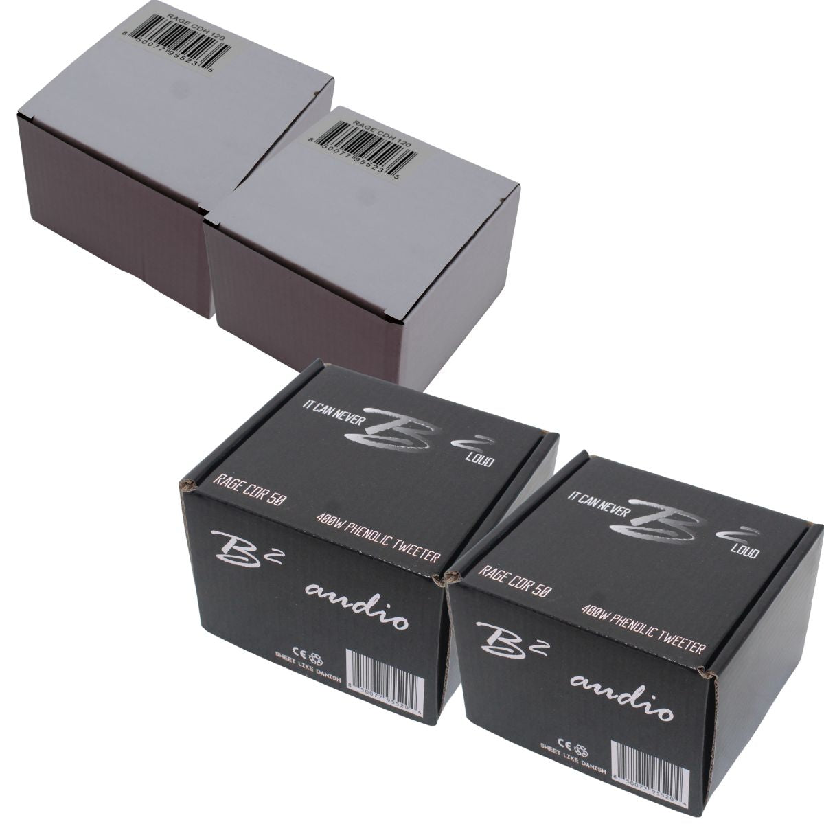 B2 Audio RAGE 200W RMS 8-Ohm 2" VC Twist-On Compression Driver Pair with Horns