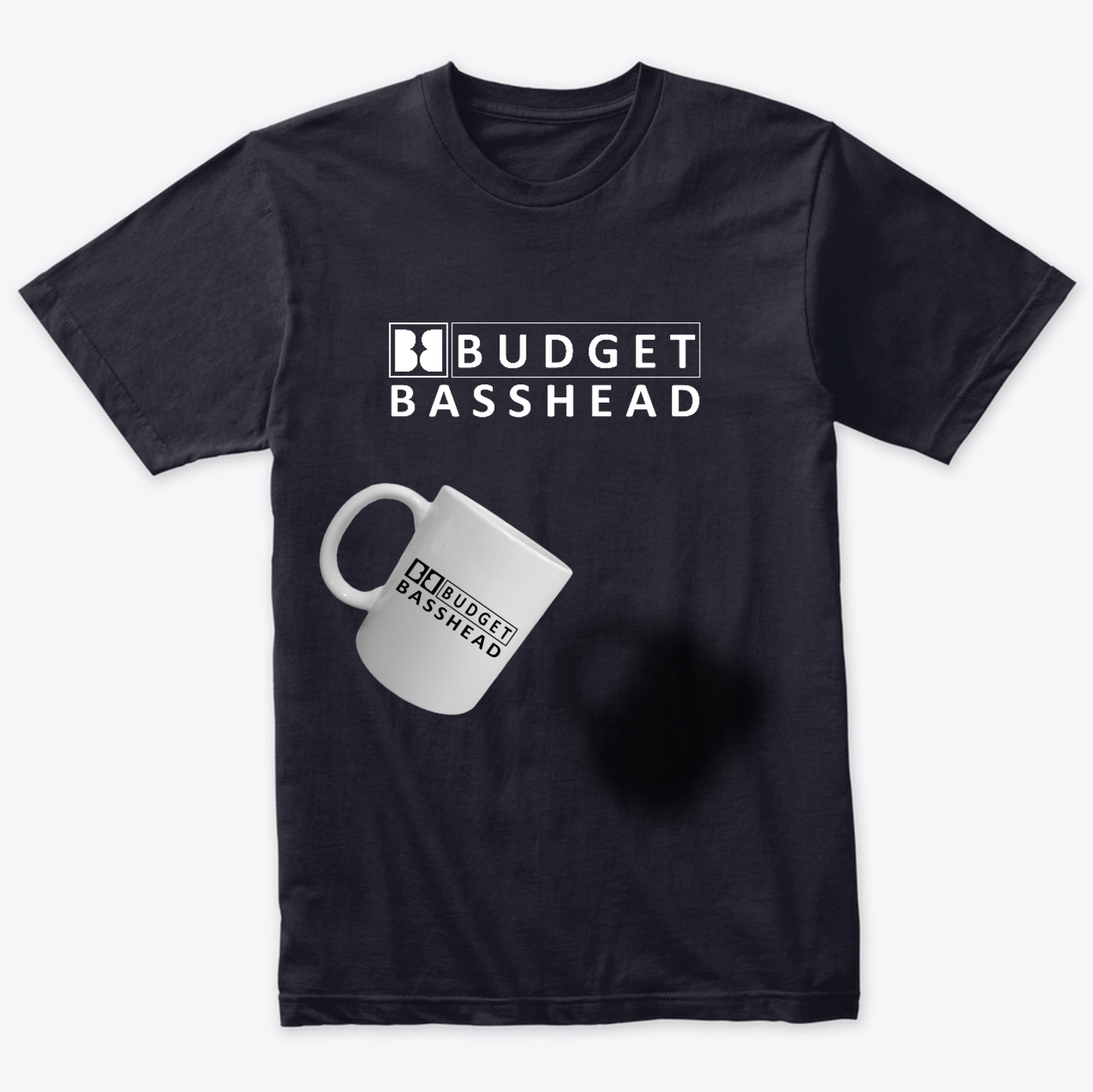 Budget Basshead T-Shirt and Mug (15oz) Bundle - Black