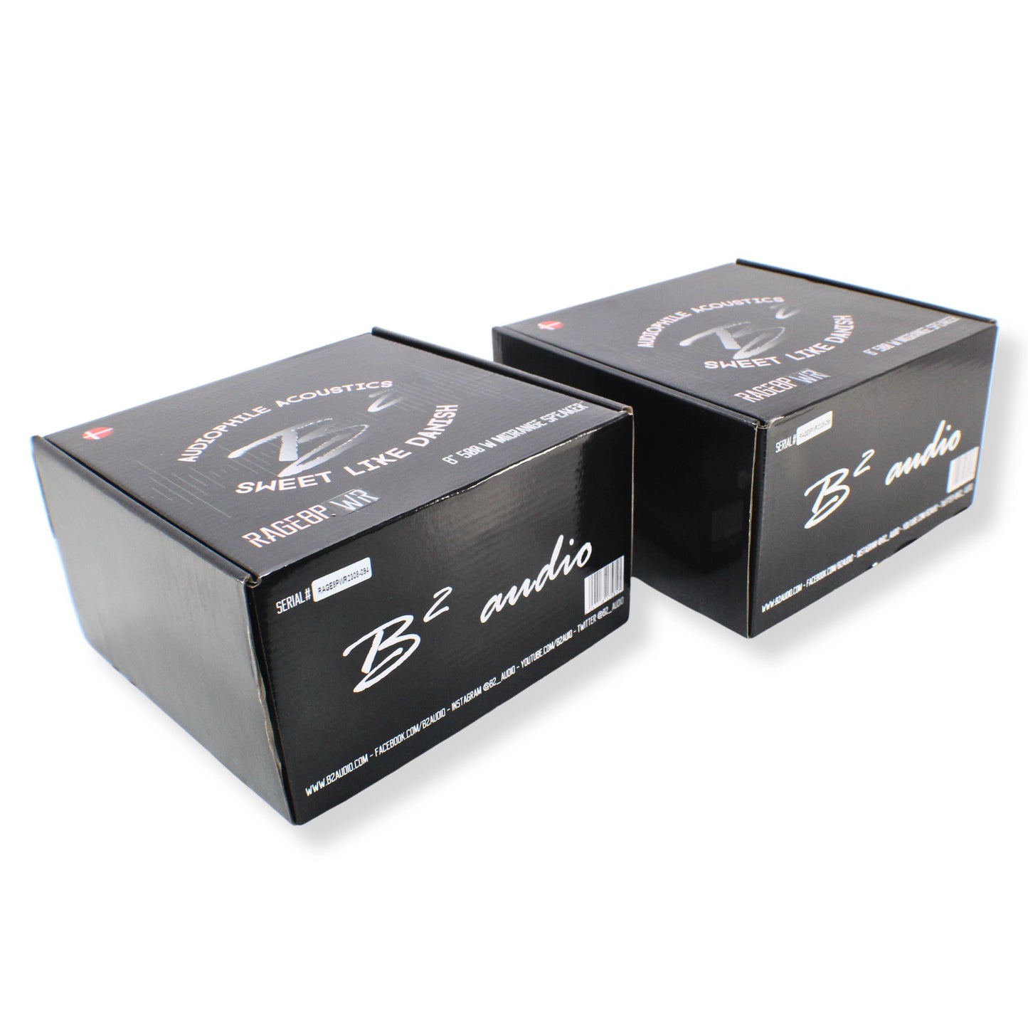B2 Audio RAGE Series 8" 4-Ohm 250 Watt RMS Mid-Range Speakers UV/Water Resistant Cone, Sold in Pairs RAGE8PWR