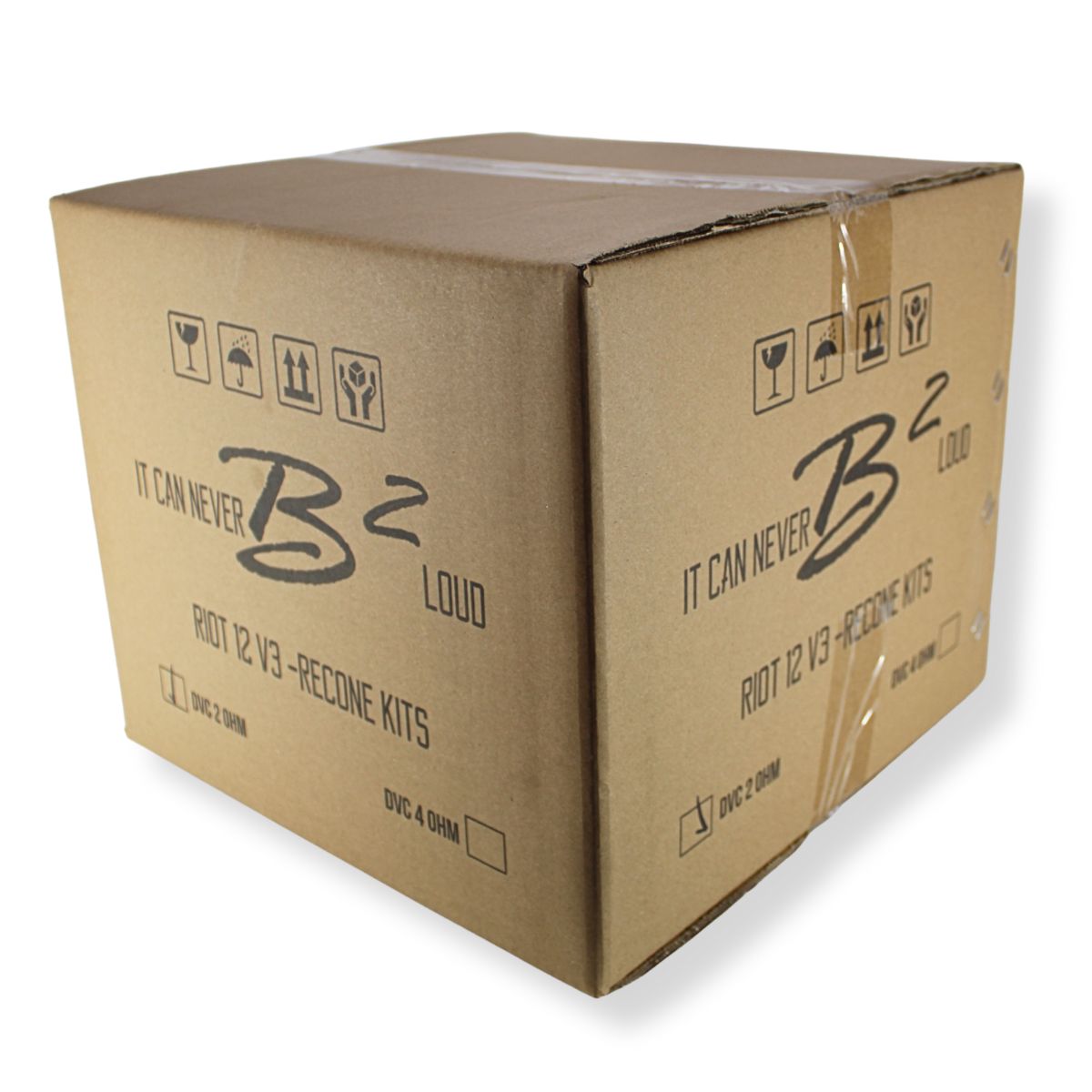 B2 Audio Riot Re-cone Kit Drop-In 12" 4-Ohm 3" Coil Carbon Fiber