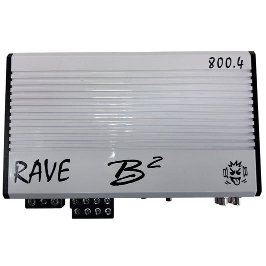 B2 Audio RAVE Series 800 Watt RMS 1 Ohms 4 Channel Class-D Car Audio Amplifier