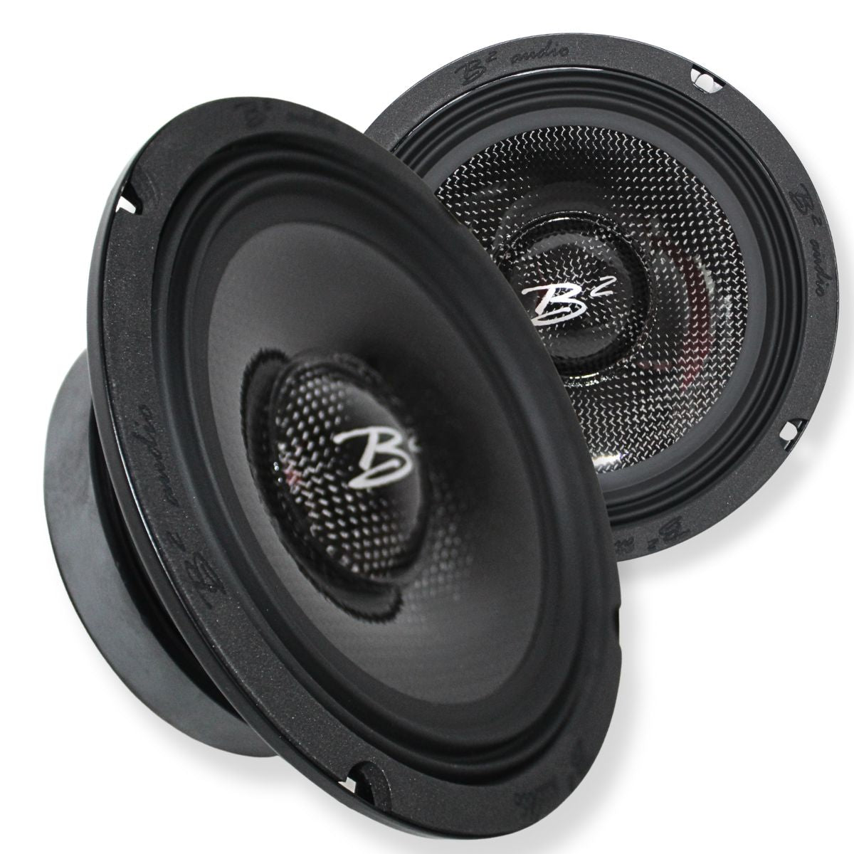 B2 Audio 6.5"  Carbon Fiber Marine, Motorcycle, Powersports, 4-Ohm Shallow Mount Speakers, Sold in pairs RAGE6CFM