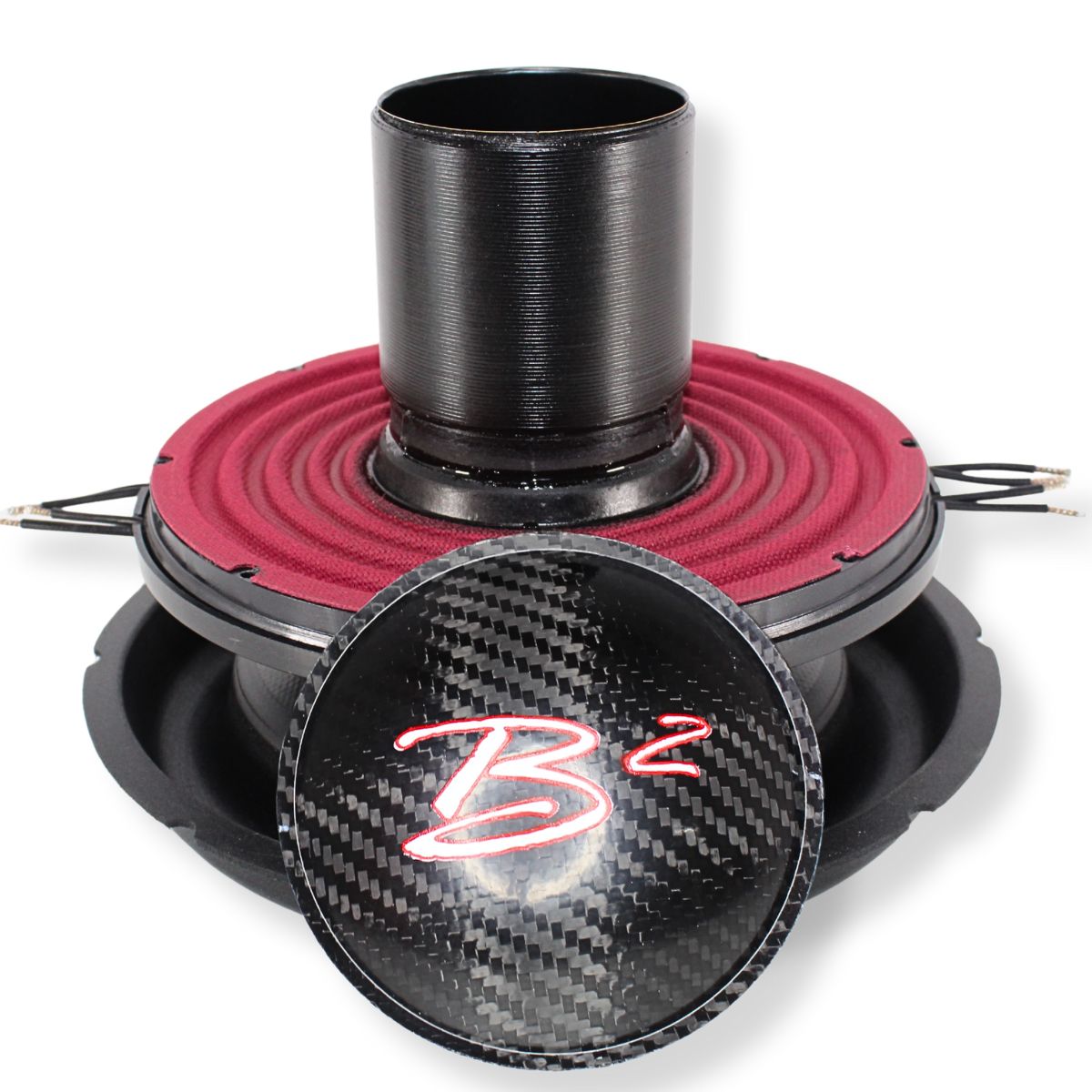 B2 Audio Rampage 10" Re-cone Kit Drop  2-Ohm 3" Coil Carbon Fiber