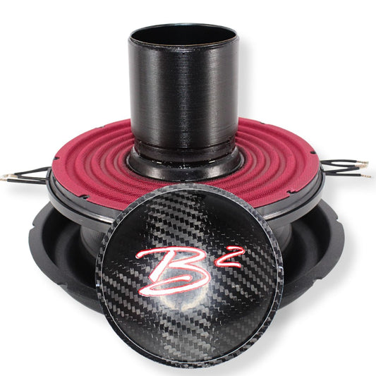 B2 Audio Rampage 10" Re-cone Kit Drop  2-Ohm 3" Coil Carbon Fiber