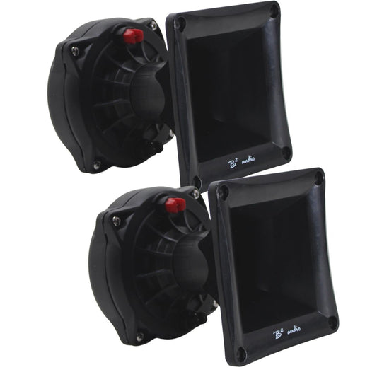 B2 Audio RAGE 200W RMS 8-Ohm 2" VC Twist-On Compression Driver Pair with Horns