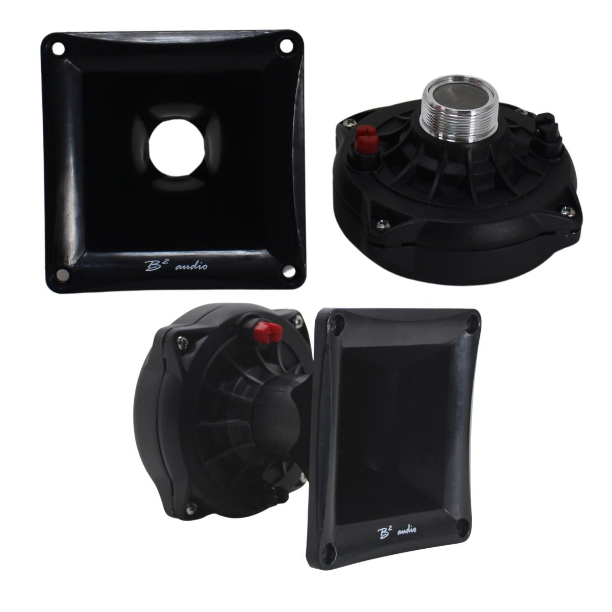 B2 Audio RAGE 200W RMS 8-Ohm 2" VC Twist-On Compression Driver Pair with Horns