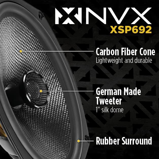 (Pre-Owned) NVX XSP692 6x9 | 2-Way Coaxial Spears | w/ 1" Silk Dome Tweeters (Pair)