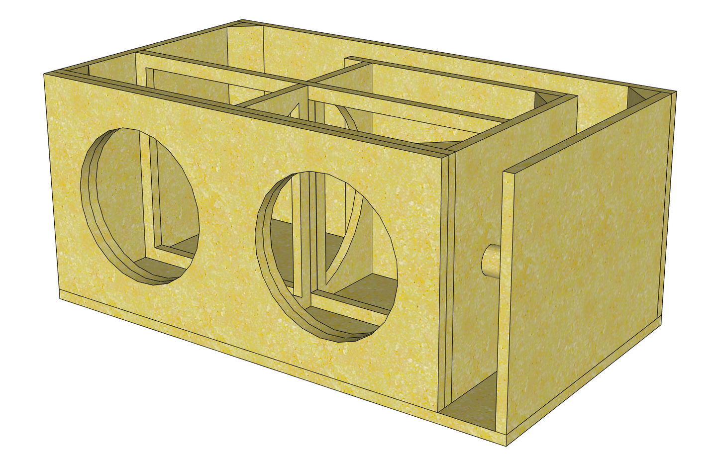 Dual 12" Vented Subwoofer Enclosure