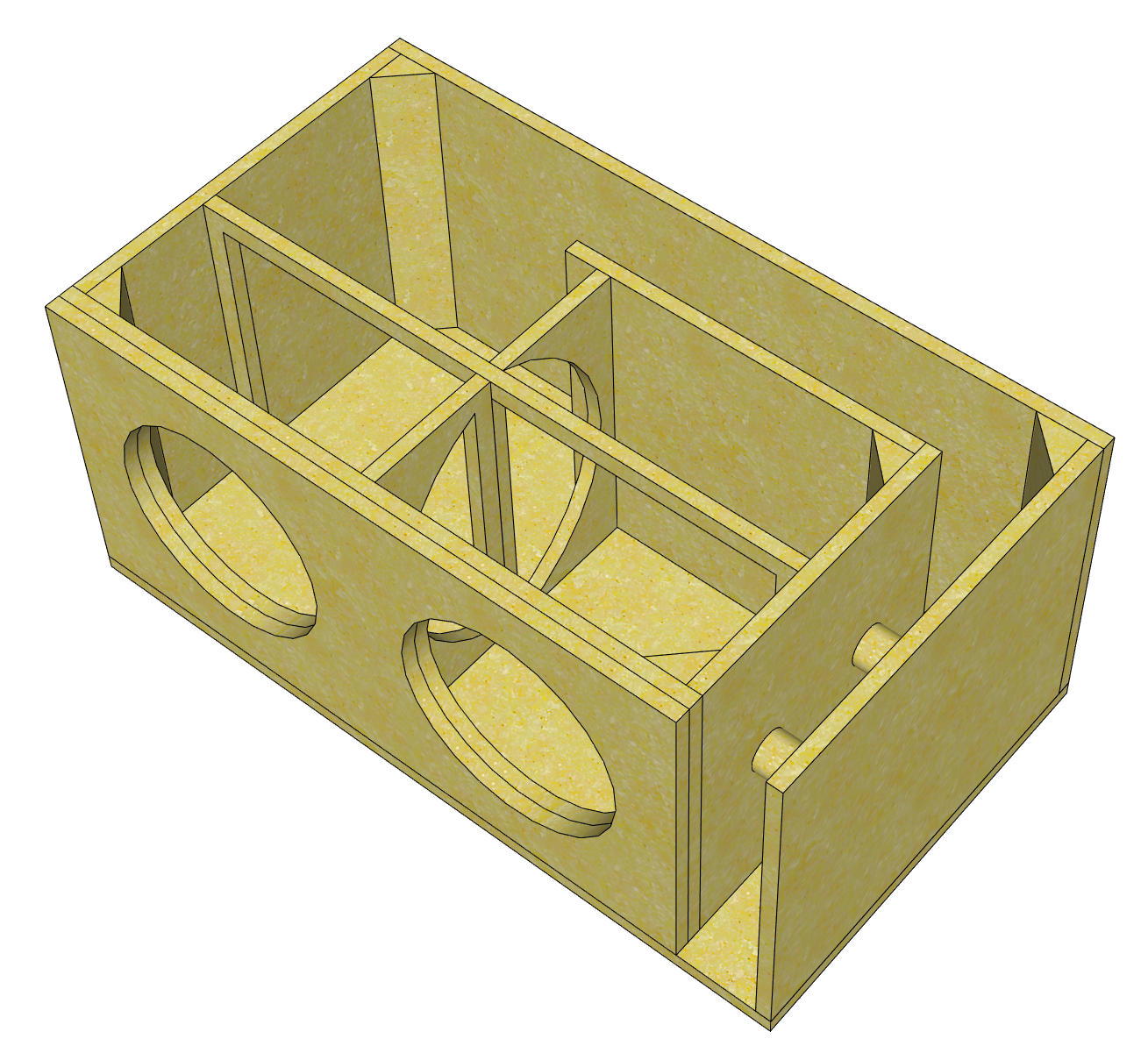 Dual 12" Vented Subwoofer Enclosure