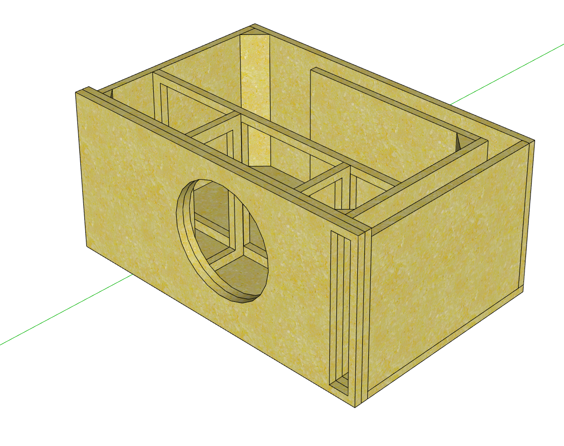 Custom Built - Single 12″ Subwoofer Enclosure – Vented 21Hz
