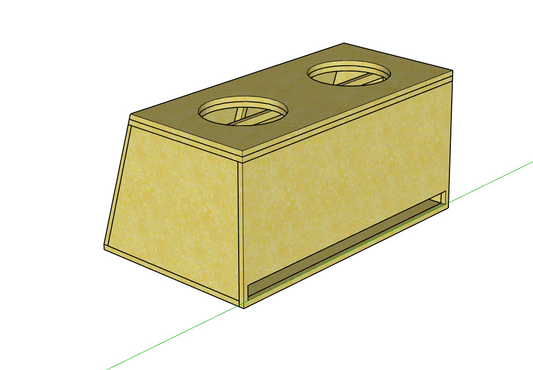Dual 12 Subwoofer Enclosure – 29Hz - 5.0 cu. ft. NET - Subs Up - Bottom Port - Rear Facing