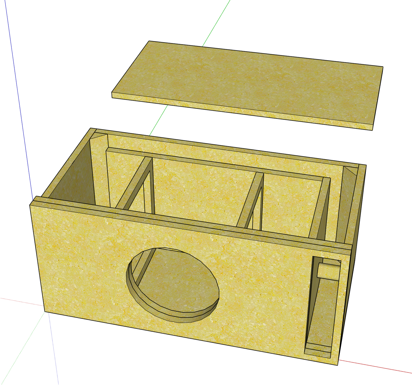 (Custom Built) Single 10″ Subwoofer Enclosure – Vented 32Hz - 1.8 cu. ft. NET