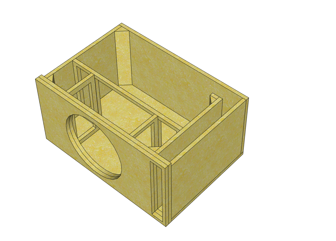 Single 15-Inch Vented Subwoofer Enclosure – 3.4 cu. ft. @ 30Hz (Custom Built)