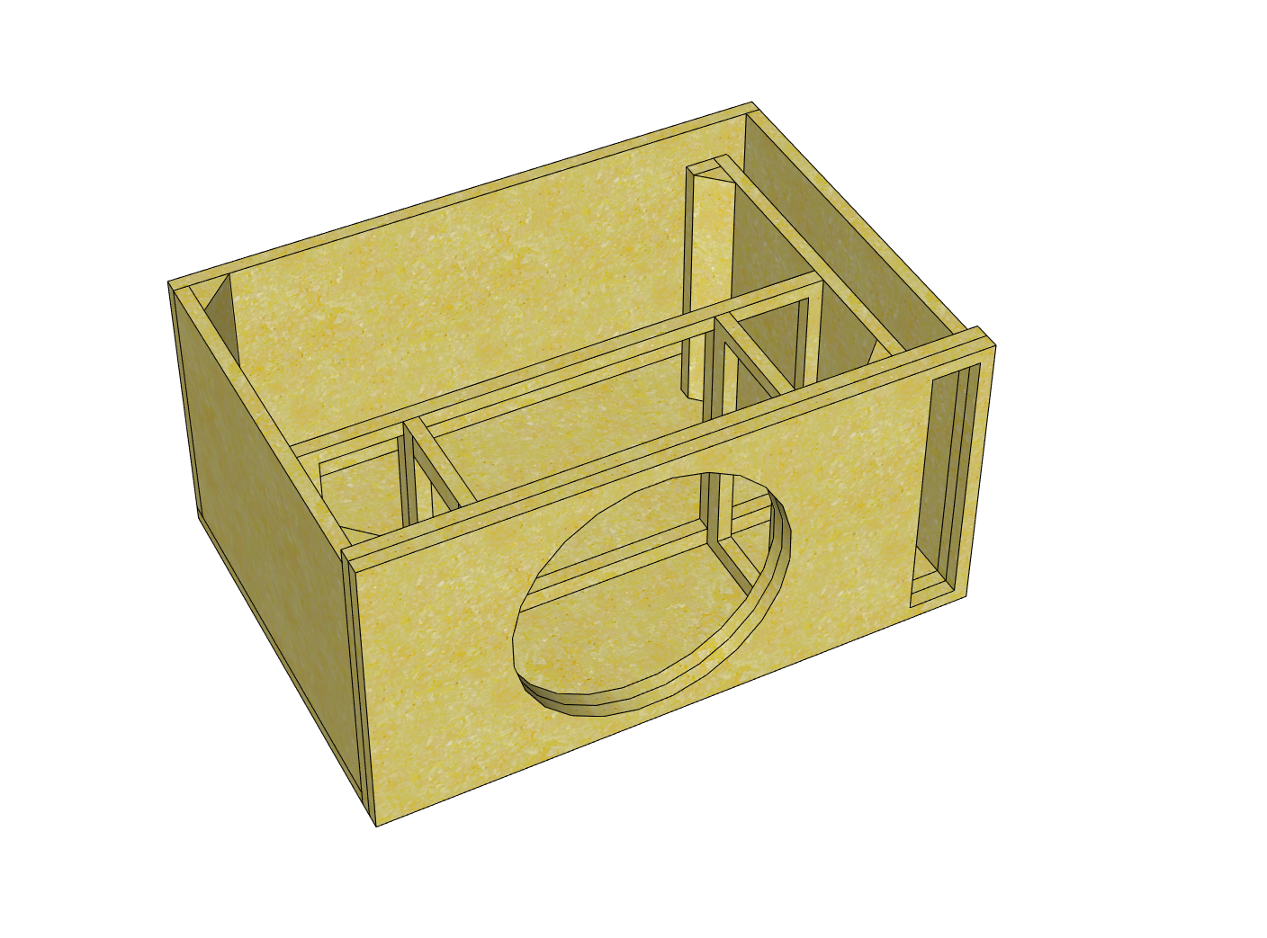Single 15-Inch Vented Subwoofer Enclosure – 3.4 cu. ft. @ 30Hz (Custom Built)