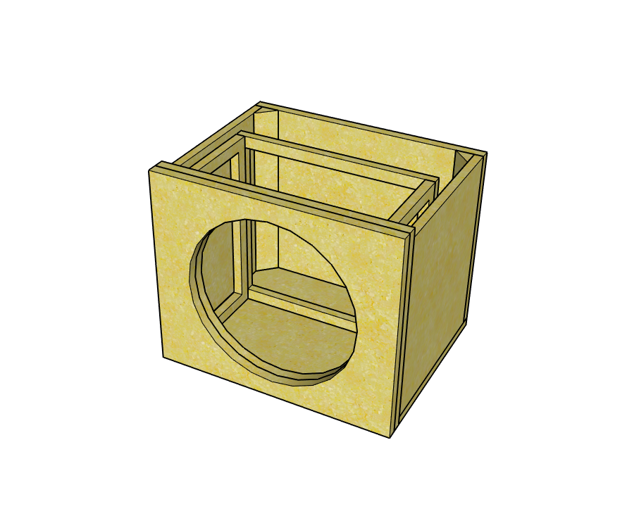 Single 15 inch subwoofer Box - Sealed 2 cu. ft. (Custom Built)