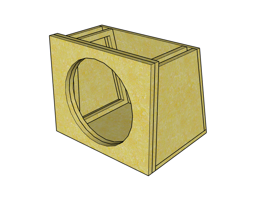 Single 15 inch subwoofer Box - Sealed 2 cu. ft. (Custom Built)