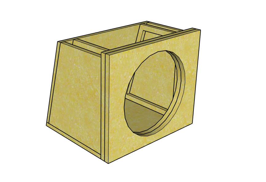 Single 15 inch subwoofer Box - Sealed 2 cu. ft. (Custom Built)