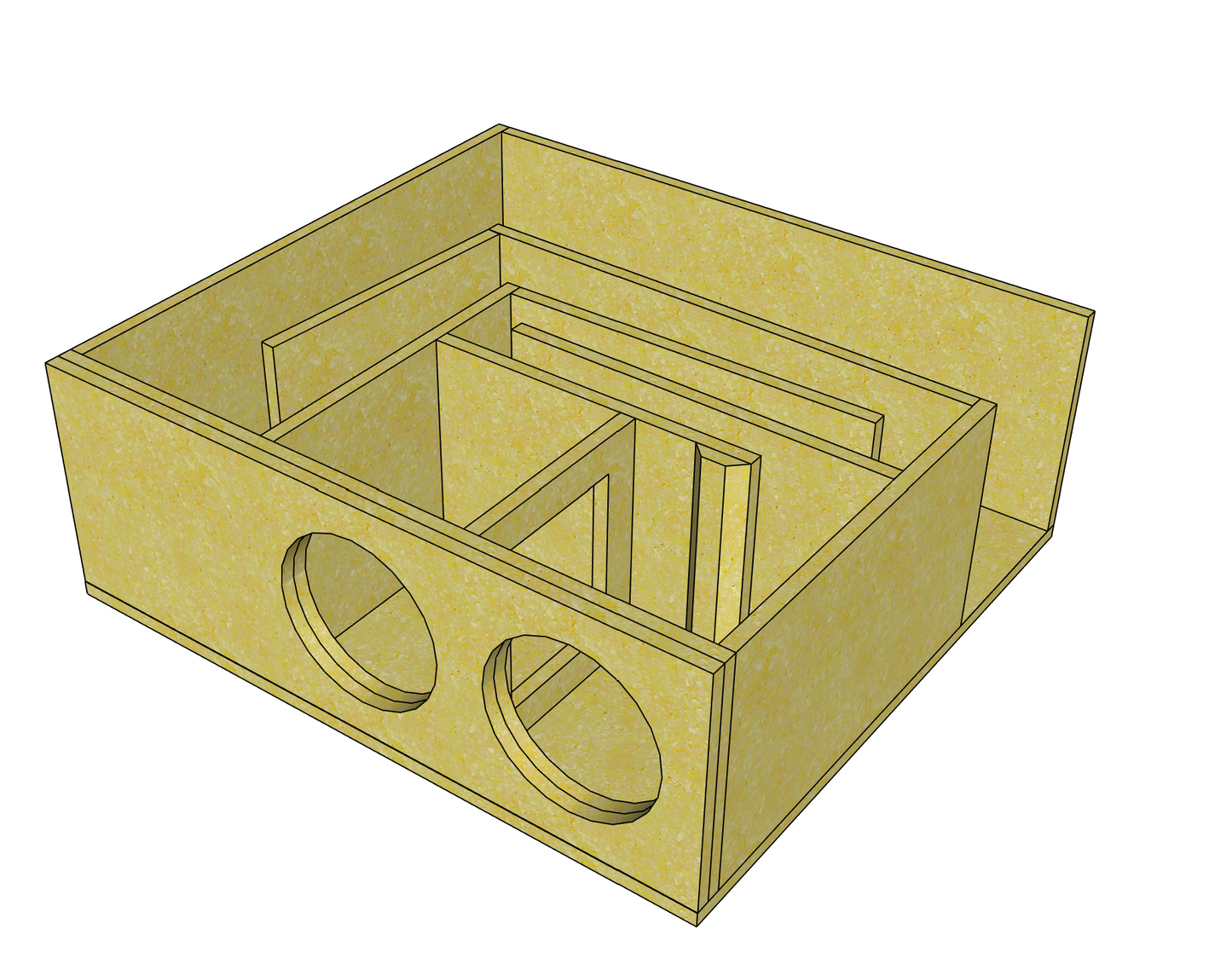 Dual 8" Back Loaded Horn Subwoofer Enclosure- 20Hz