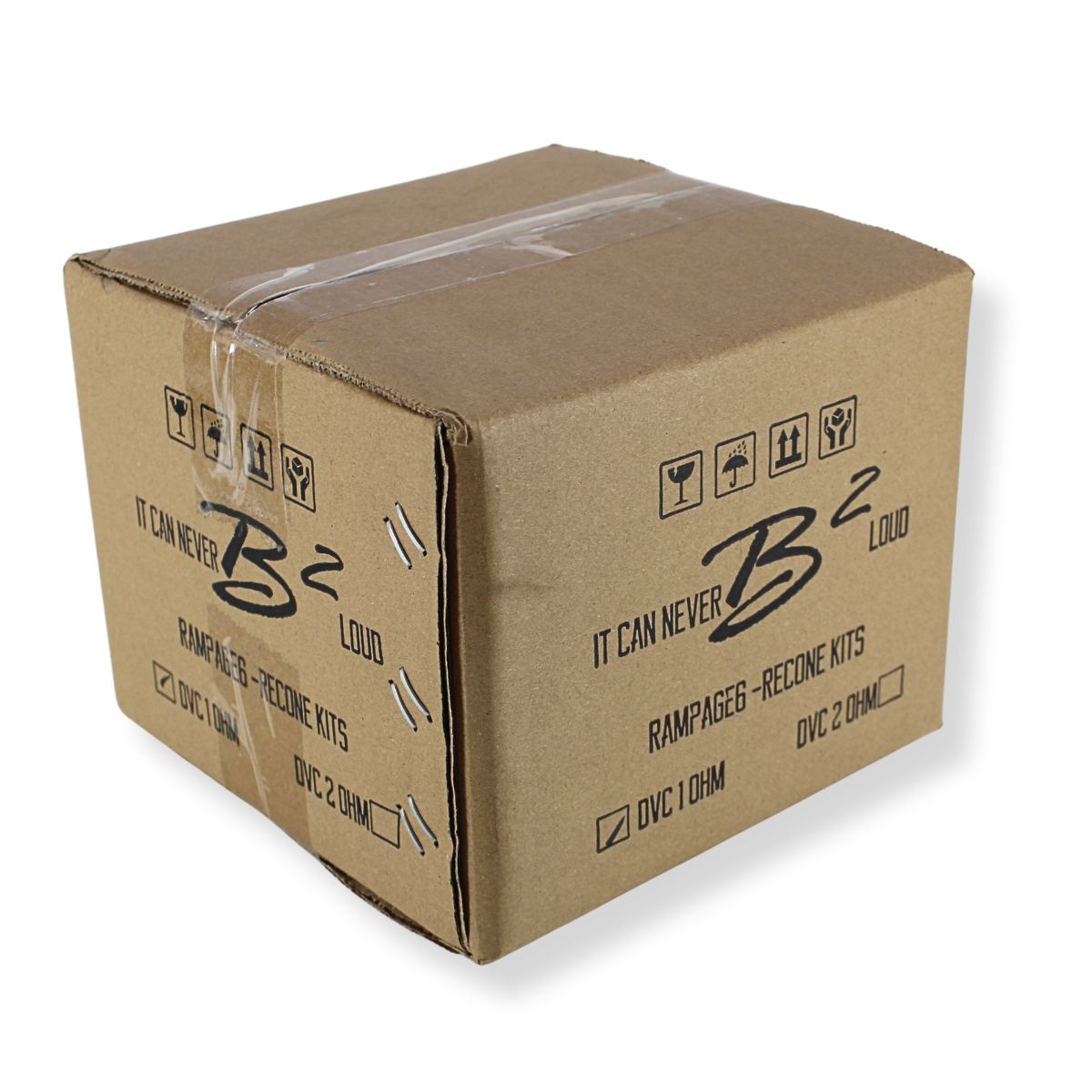 B2 Audio Rampage 6" Re-cone Kit Drop  1-Ohm 2" Coil Carbon Fiber