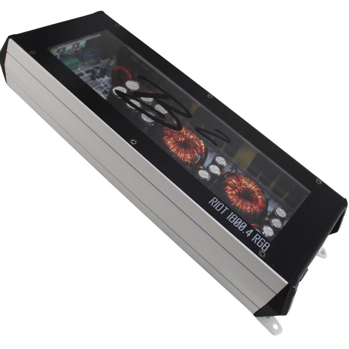 B2 Audio RIOT 4-Channel 1.8K 1800W 2-Ohm Class D Full Range Amplifier w/ RGB LED Illumination
