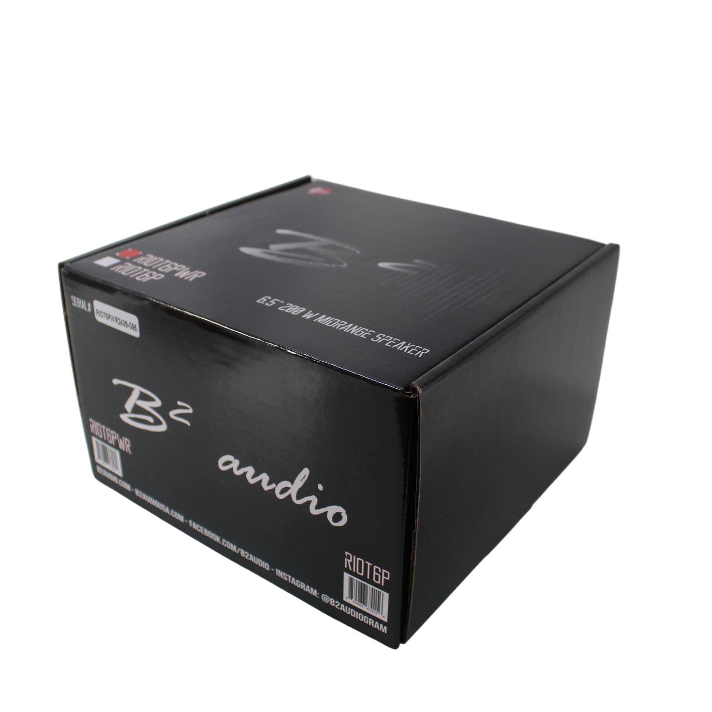 B2 Audio RIOT Series 6.5" 4-Ohm 100W RMS Mid-Range Speakers UV/Water Resistant Cone, Sold in Pairs RIOT6PWR