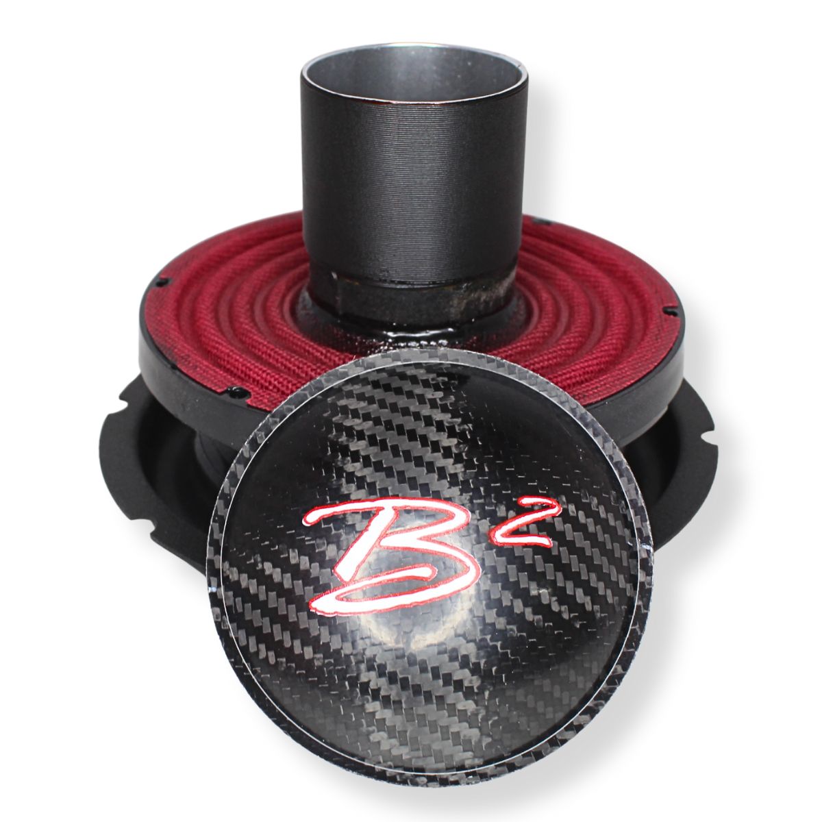B2 Audio Rampage 6" Re-cone Kit Drop  1-Ohm 2" Coil Carbon Fiber
