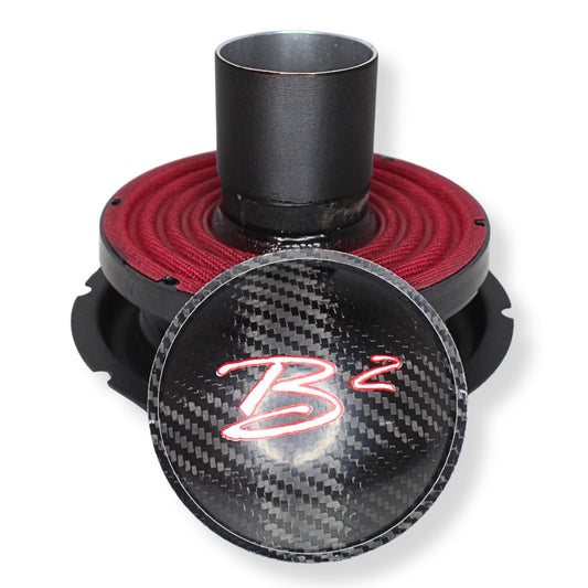 B2 Audio Rampage 6" Re-cone Kit Drop  1-Ohm 2" Coil Carbon Fiber